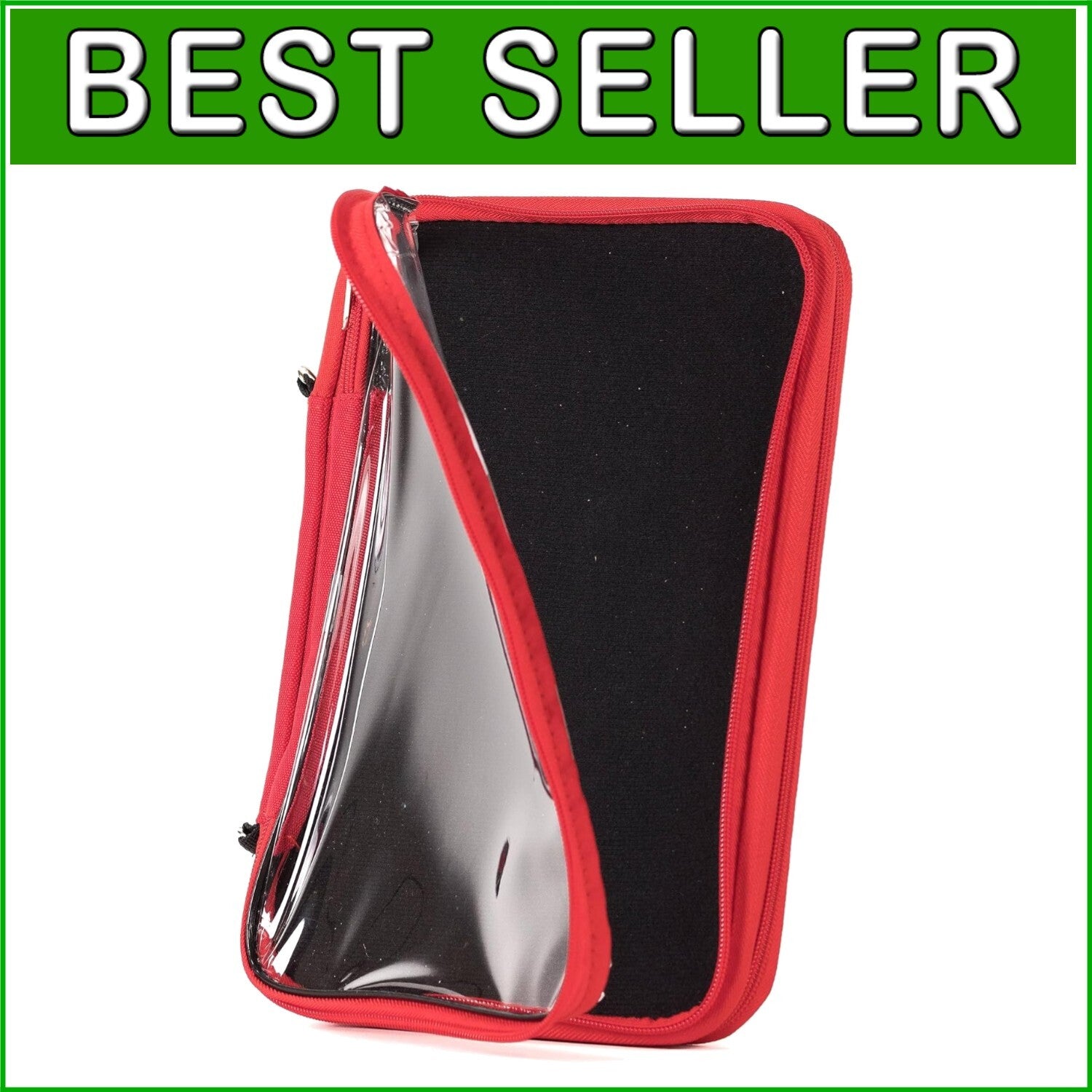 Trendy Black & Red Pin Storage Bag - Organize Up to 150 Enamel Pins Effortlessly