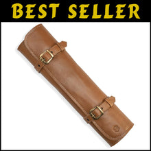 Load image into Gallery viewer, Luxury Buffalo Leather Knife Roll – 7 Slot Chef's Knife Bag for Professionals