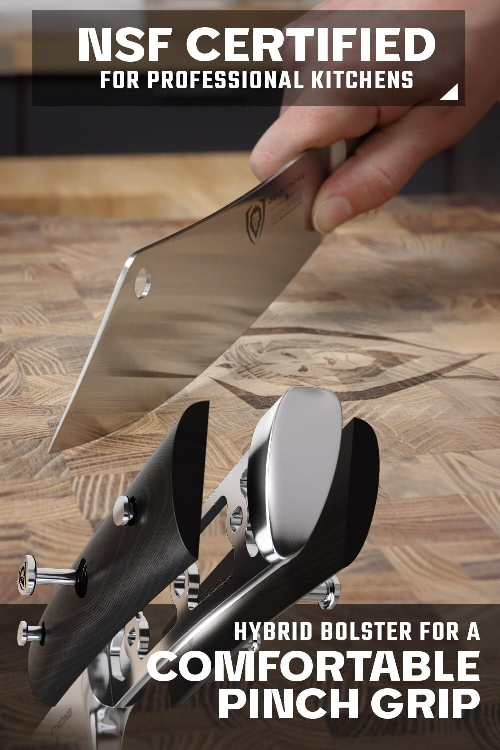 Versatile 8-Inch Kitchen Knife - Gladiator Series Cleaver with Ergonomic Handle