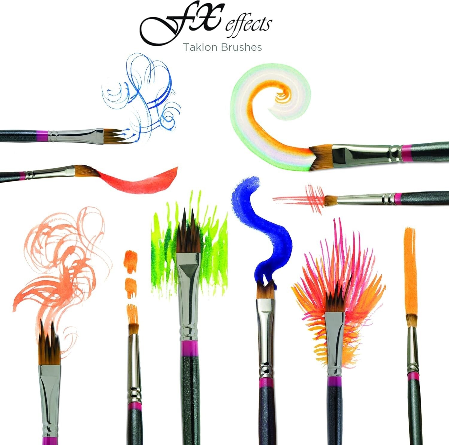 High-Quality 10 Brush Set for Artists: Special Effects & Multi-Media Painting
