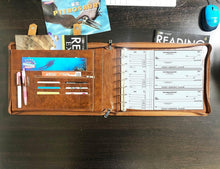 Load image into Gallery viewer, Elegant 7-Ring Check Binder Portfolio in Genuine Buffalo Leather - 600 Checks