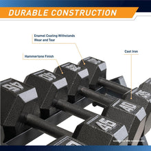 Load image into Gallery viewer, Versatile Cast Iron Hex Dumbbells - Available from 3 lbs to 100 lbs Individually