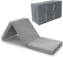 Load image into Gallery viewer, 38x75 Waterproof Tri-Fold Mattress Topper with Removable Cover for Comfort