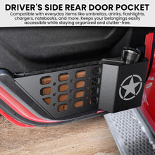 Load image into Gallery viewer, 2PCS Metal Rear Door Pocket Organizer - Jeep Wrangler JL JLU &amp; Gladiator JT Fit