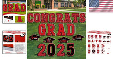 Load image into Gallery viewer, Premium Large Congrats Grad Yard Stakes - 20 PCS Graduation Celebration Kit