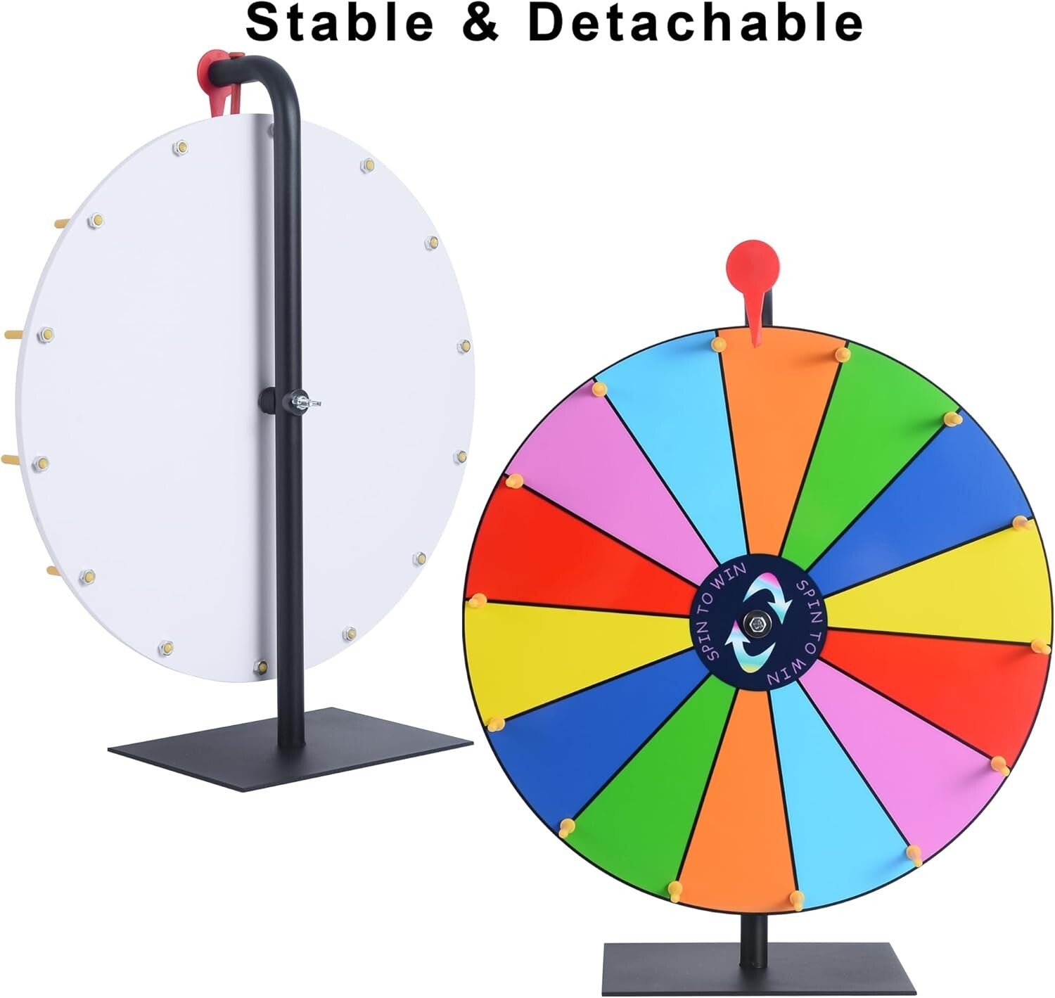 Durable 16-Inch Prize Wheel with 14 Customizable Slots & Eraser for Fun Events