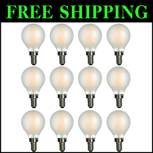 Flicker-Free 2700K Soft White E12 Dimmable LED Bulbs, 12 Pack for Cozy Lighting