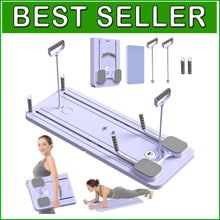 Load image into Gallery viewer, Home Pilates Reformer Board - Compact &amp; Foldable with Resistance Bands &amp; Timer
