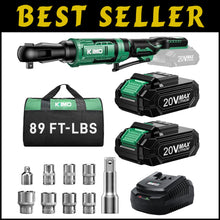 Load image into Gallery viewer, Versatile Cordless Ratchet Wrench 3/8" with Extension &amp; Adapters - KIMO 20V Set