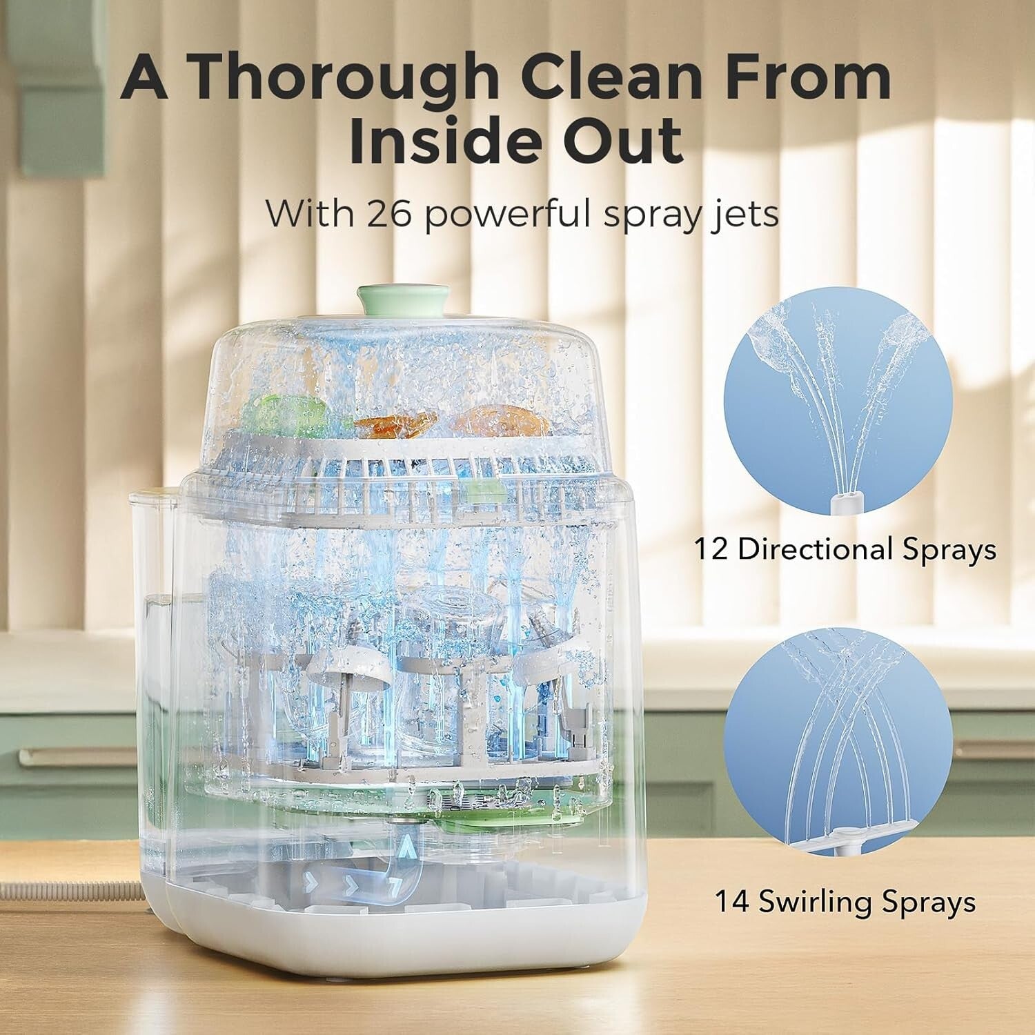 Dual-Layer Sterilizer & Dryer for Bottles – Quick & Compact Baby Care Solution