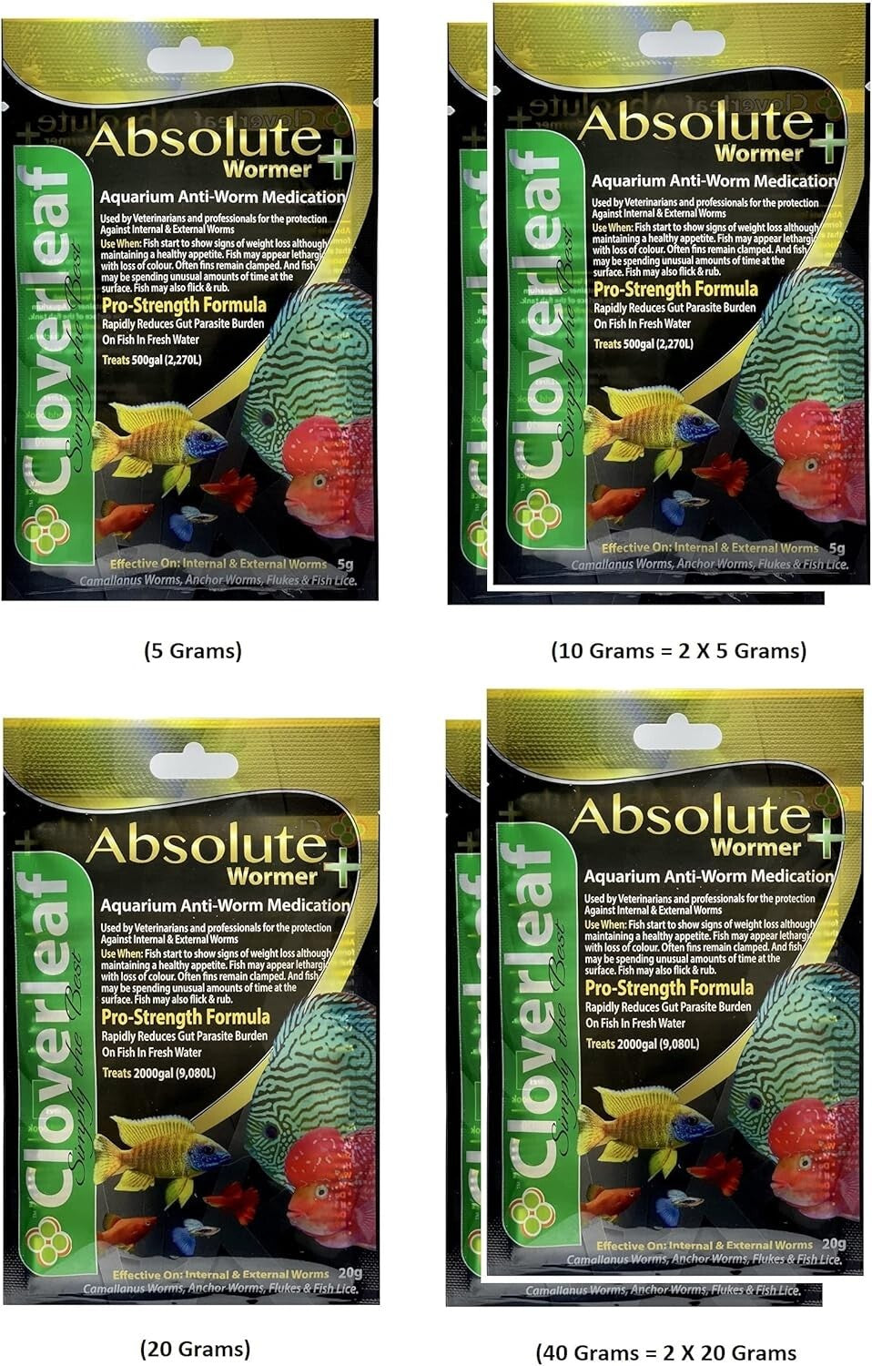 Flubendazole-Based Wormer Plus for Freshwater Fish Parasite Control - 10 Grams