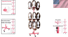 Load image into Gallery viewer, Carbon Steel Multi-Wig Holder - 12-Head Pink Styling Stand with Reinforced Base