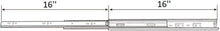 Load image into Gallery viewer, 4-Pair Full Extension Ball Bearing Drawer Slides - 16 Inch, 100 lbs Capacity