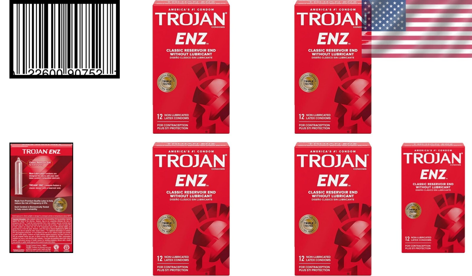 Reliable Non-Lubricated Latex Condom Pack - 48 Total with Electronic Testing