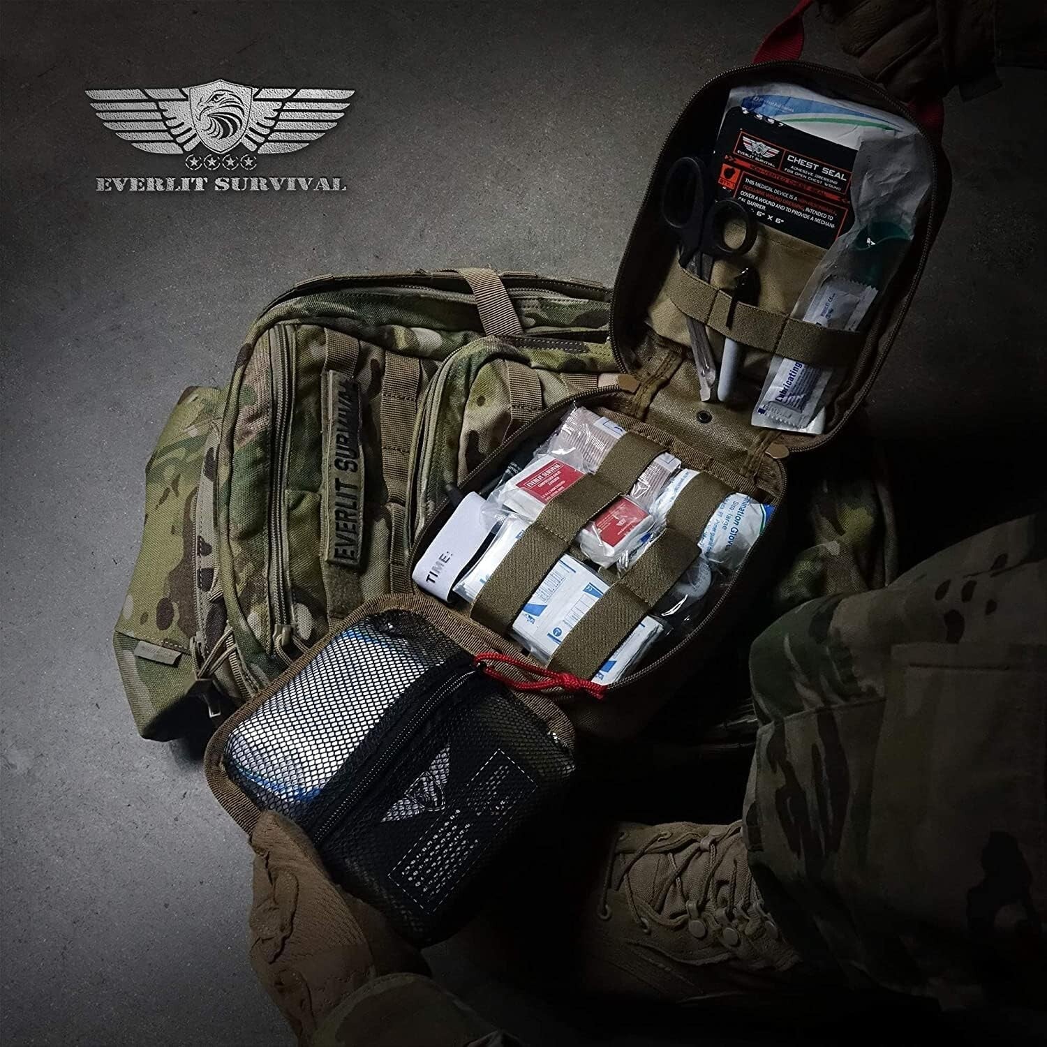 Sterile Non-Vented Chest Seal Adhesive Dressings - 6 Pack for Emergency Care