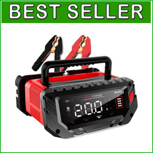 Load image into Gallery viewer, Versatile Trickle Charger - 12V/24V Battery Maintainer with Adjustable Current