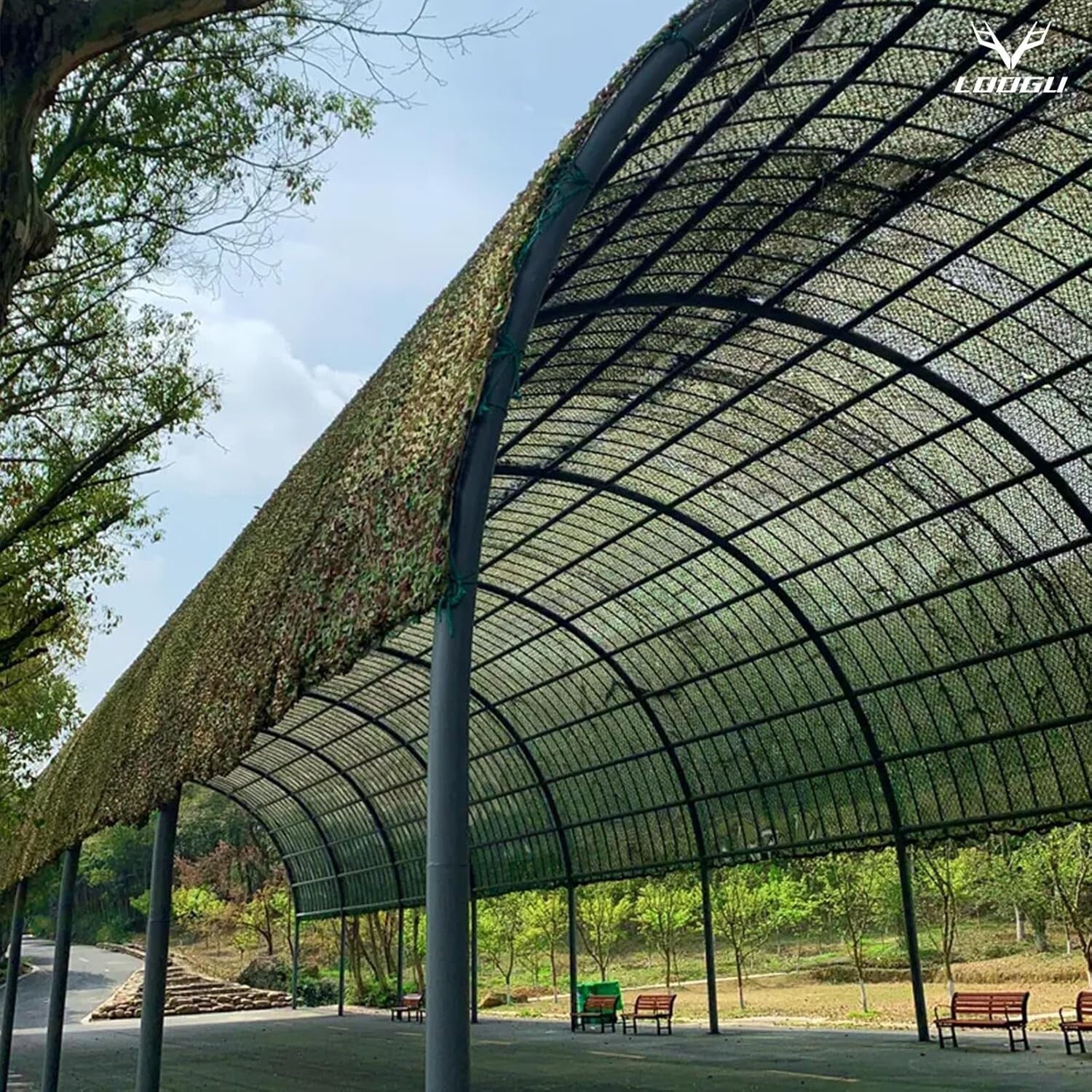 Custom Woodland Camo Netting 16.5x20ft - Lightweight for Hunting & Camping