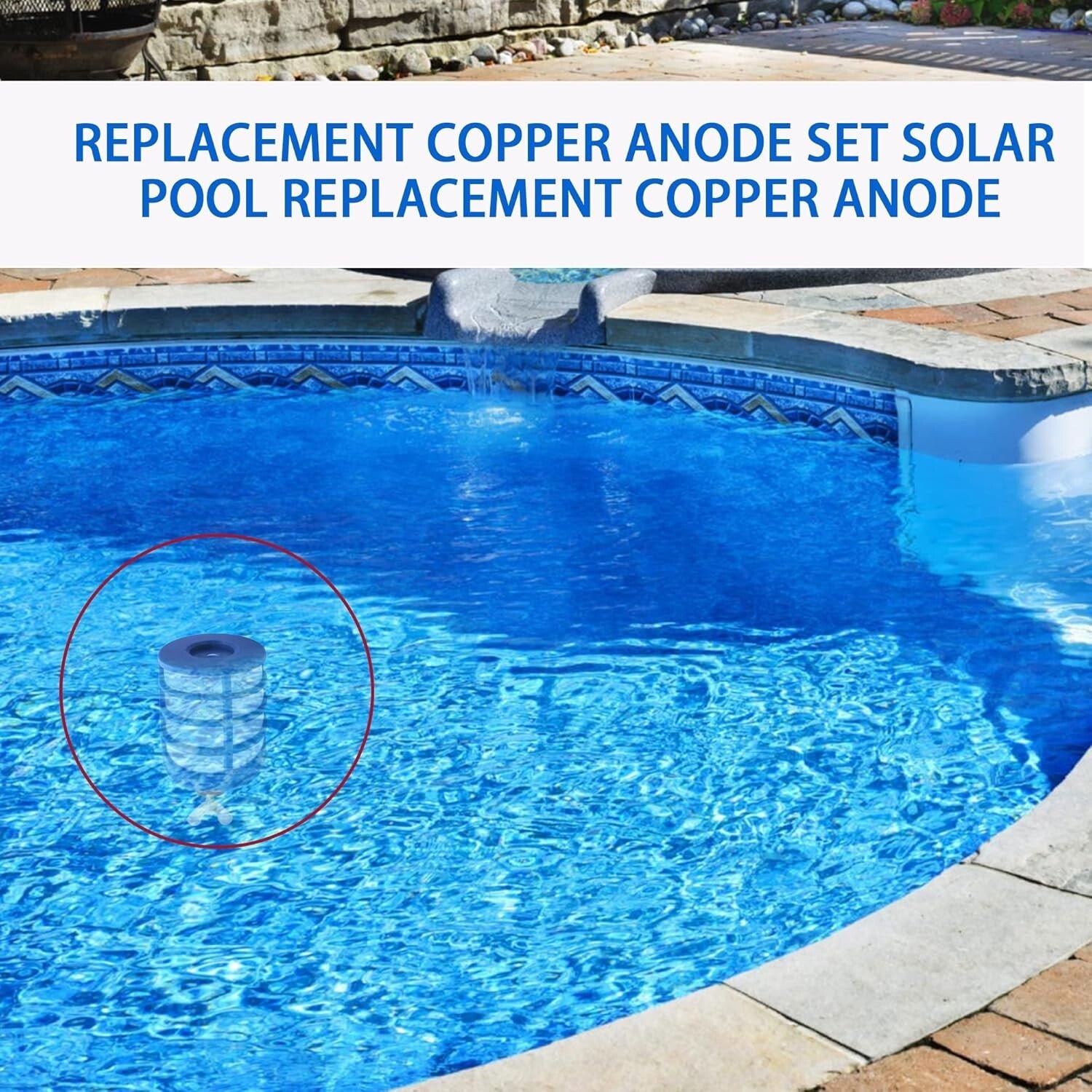 Durable 6 Pack Copper Anode Kit - 4.13inch Solar Pool Replacement Essentials