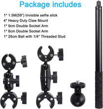 Load image into Gallery viewer, Versatile Motorcycle Camera Mount Kit with 61" Selfie Stick for Stable Recording
