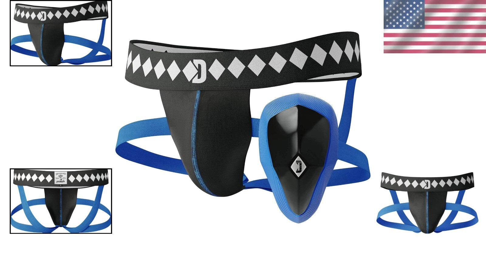 4-Strap No Shift Jock Strap & Athletic Cup for Ultimate Groin Protection