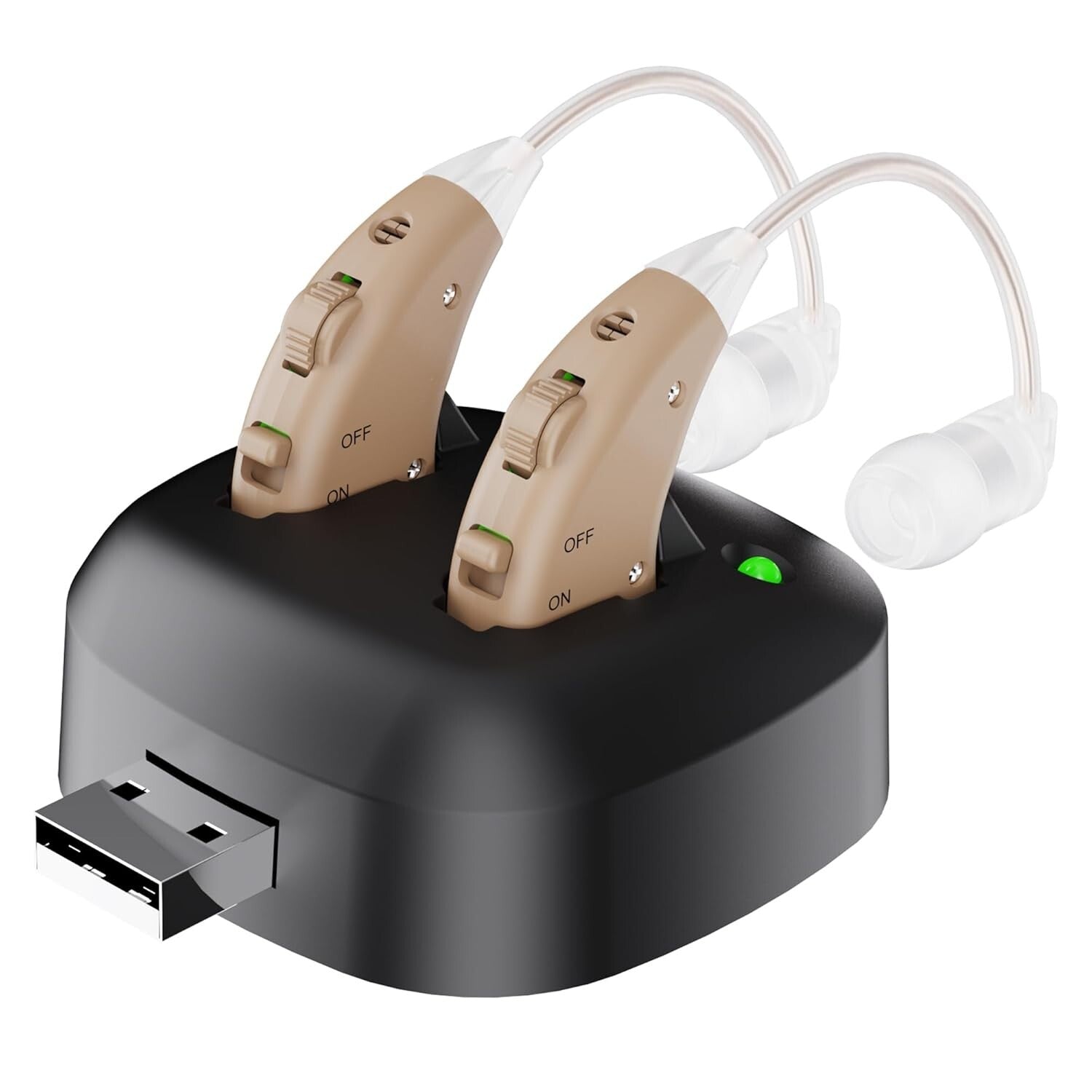 Ultra Clear Hearing Amplifiers with One Touch Control - Invisible & Lightweight