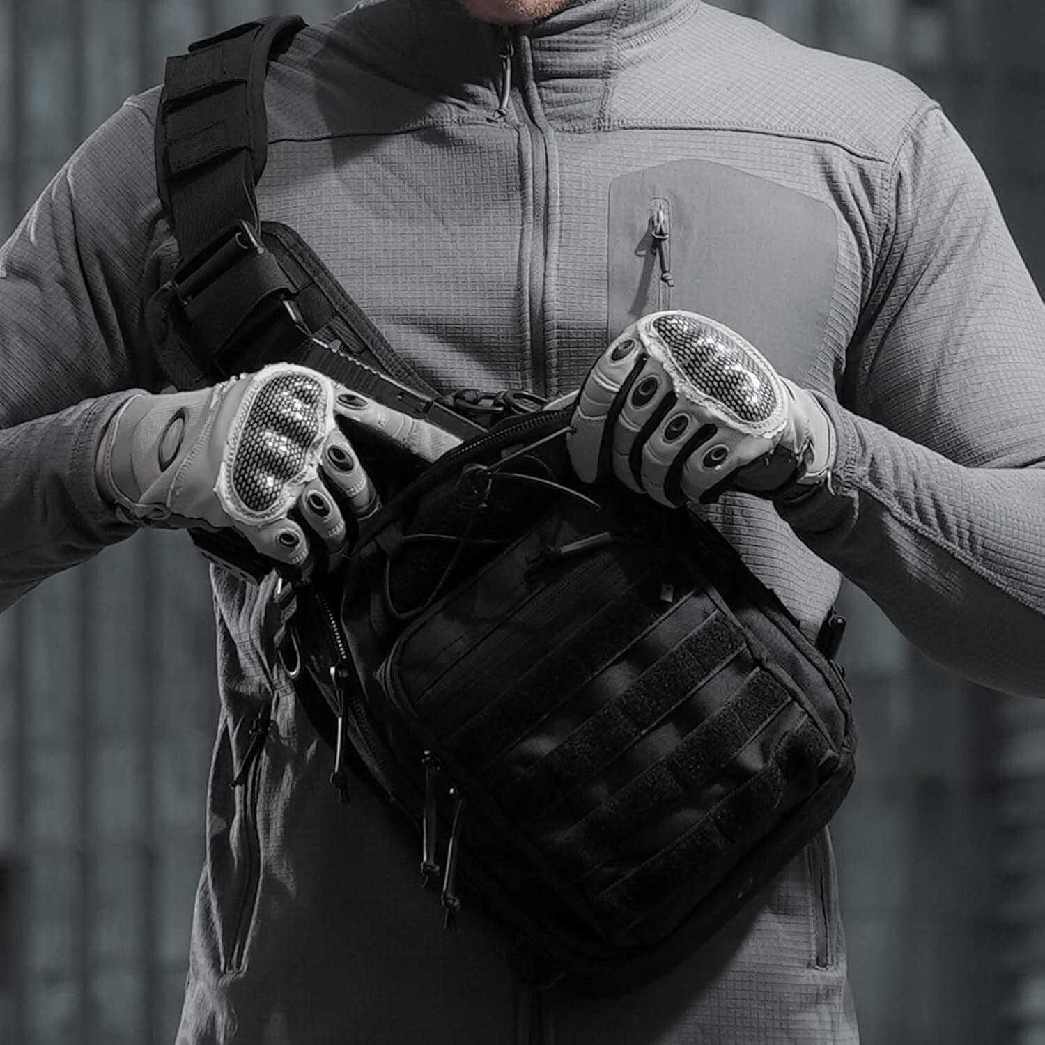 Versatile Tactical Sling Bag with Molle System - Ideal for Outdoor Adventures