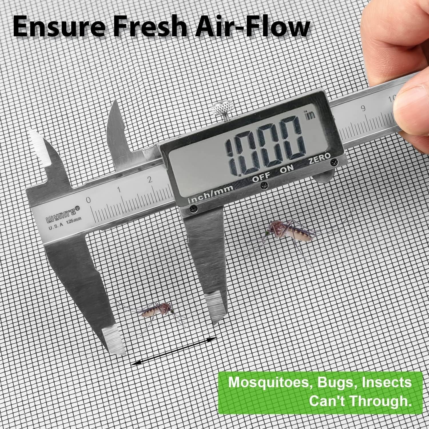 Heavy-Duty 48" x 100ft Fiberglass Window Screen Mesh Roll - Easy to Install