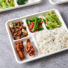 Load image into Gallery viewer, Biodegradable 5-Compartment Serving Plates - Ideal for Celebrations and Events