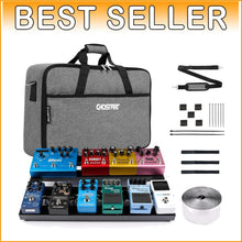 Load image into Gallery viewer, Ergonomic Ghost Fire Guitar Pedal Board with Carry Bag - 1.76 lb Aluminum Alloy