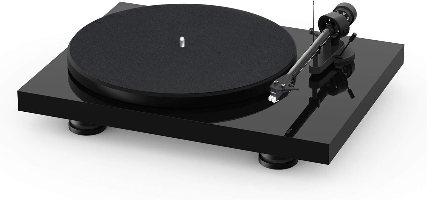 Audiophile-Grade Turntable in High Gloss Black with Sumiko Rainier Cartridge