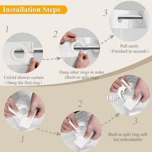 Load image into Gallery viewer, Water-Resistant Linen Shower Curtain with Removable Liner &amp; Top Window Design