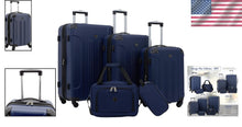 Load image into Gallery viewer, Navy Blue Chicago Hardside Expandable Luggage Set - 5 Pieces for Every Journey
