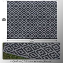 Load image into Gallery viewer, 8x10 ft Reversible Lattice Area Rug - Easy Clean, Portable for Outdoor Fun