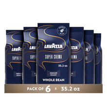 Load image into Gallery viewer, Super Crema Whole Bean Coffee, Medium Roast Espresso - Pack of 6, 2.2 lb Bags