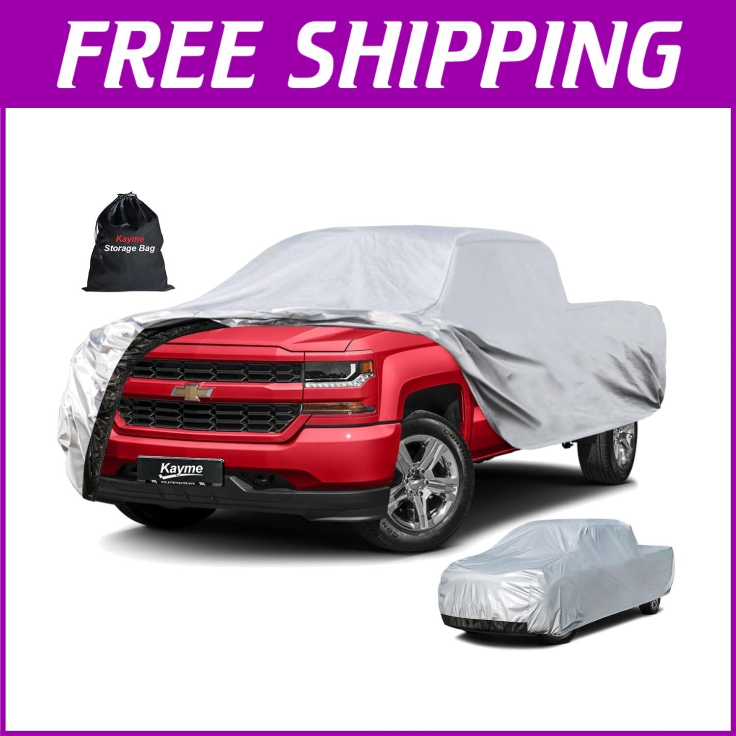 XXL 6-Layer Waterproof Truck Cover - All Weather Protection for Trucks Up to ...