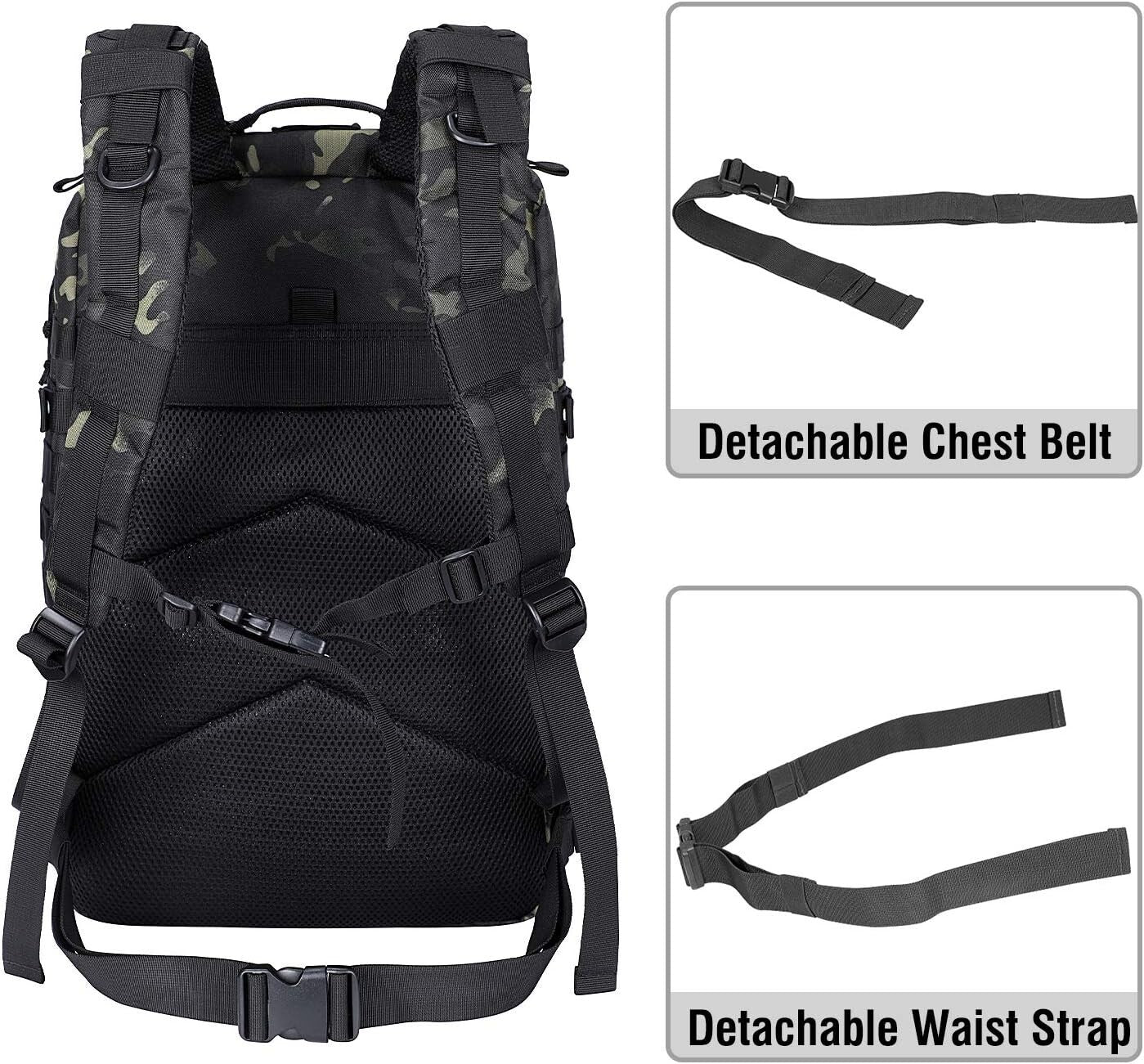 Lightweight Hydration Compatible Tactical Backpack - Ideal for Outdoor Sports