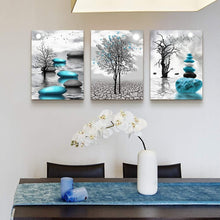 Load image into Gallery viewer, Inspirational Black and White Abstract Canvas Art - 3 Piece Set Ready to Hang