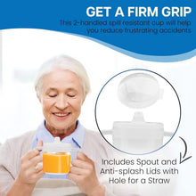 Load image into Gallery viewer, Easy Grip 8oz Adult Sippy Cup - Spill-Resistant, Perfect for Limited Mobility