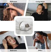 Load image into Gallery viewer, Rechargeable Portable Scalp Massager with Bamboo Base for Stress Relief Anywhere
