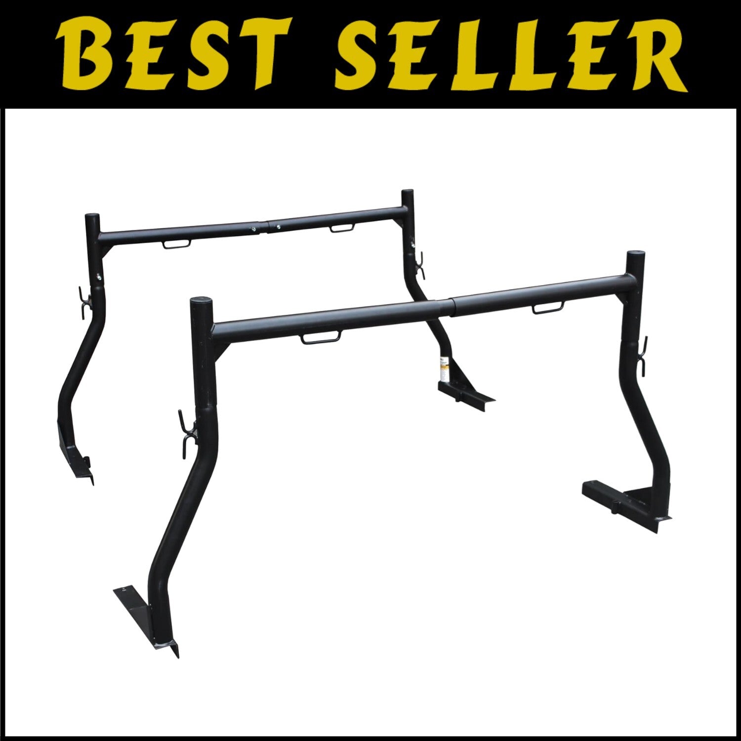 Triangular Reinforced Truck Ladder Racks - Durable Steel Construction, Pair
