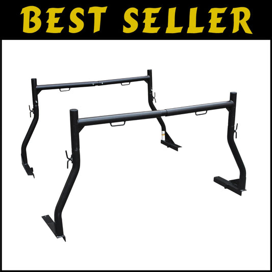 Triangular Reinforced Truck Ladder Racks - Durable Steel Construction, Pair