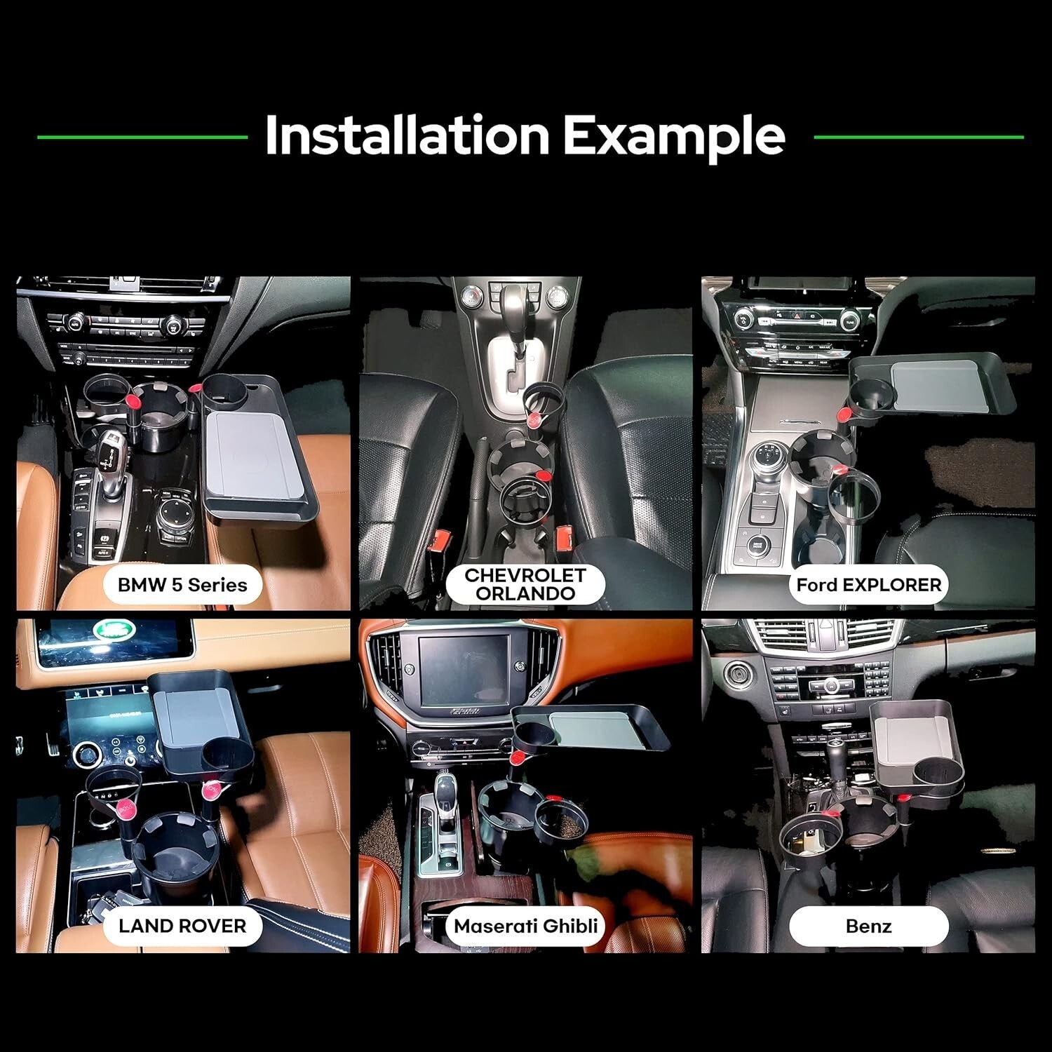 Car Cup Holder Expander with Adjustable Holders and Easy Installation - 1.42 lbs