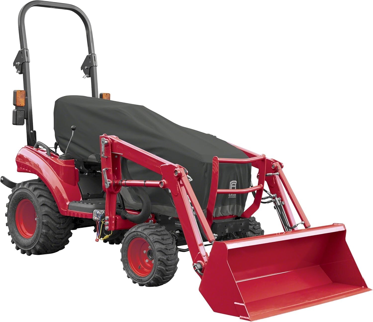 Durable Black Tractor Cover with Elastic Fit - Protection Against Elements