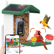 Load image into Gallery viewer, Weatherproof Bird Feeder Camera with Live View – Instant Notifications &amp; Sharing