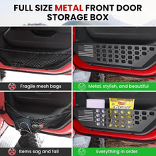 Load image into Gallery viewer, Optimized Door Organizer Storage for Jeep Wrangler JL &amp; Gladiator JT (Flat Flag)