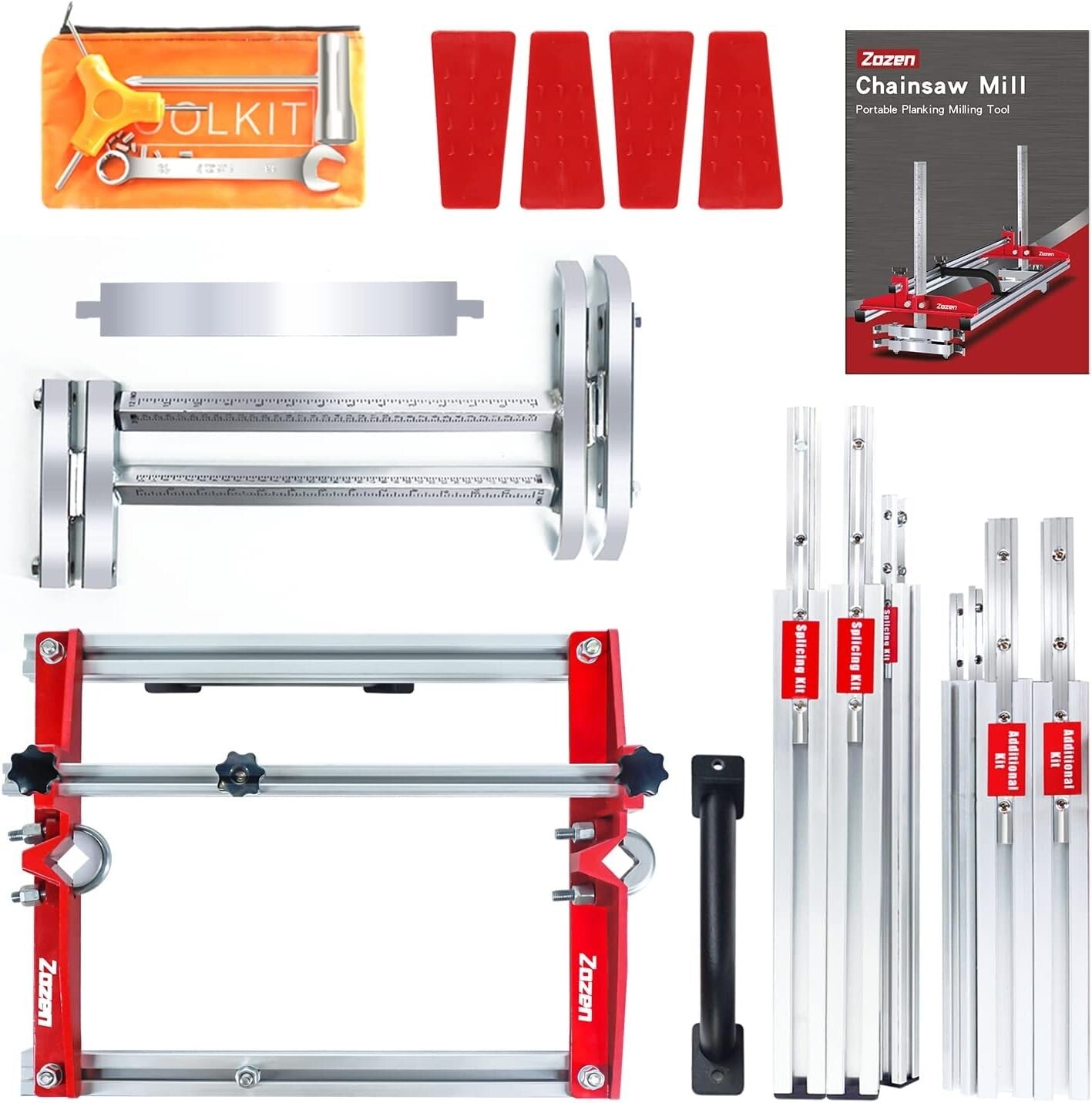 Innovative 3-Size Chainsaw Mill - Efficient Lumber Cutting Guide for Woodworkers