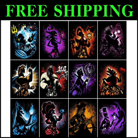 Anime Villains Diamond Art Painting Kit - 12 Full Drill Sets for Adults