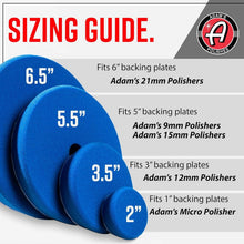Load image into Gallery viewer, 5.5” Foam &amp; Microfiber Polisher Pad Set - Color Coded for Easy Use with Polishes