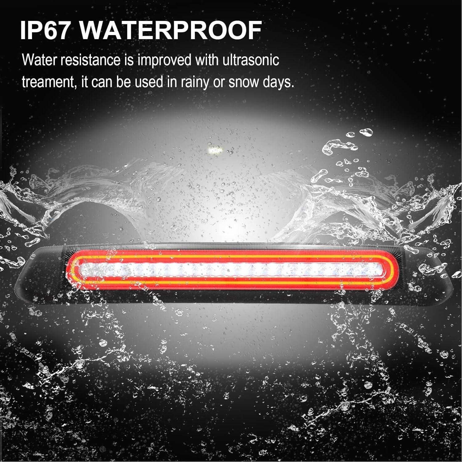 Plug and Play Waterproof LED Third Brake Light for F150/Explorer - Modern Design