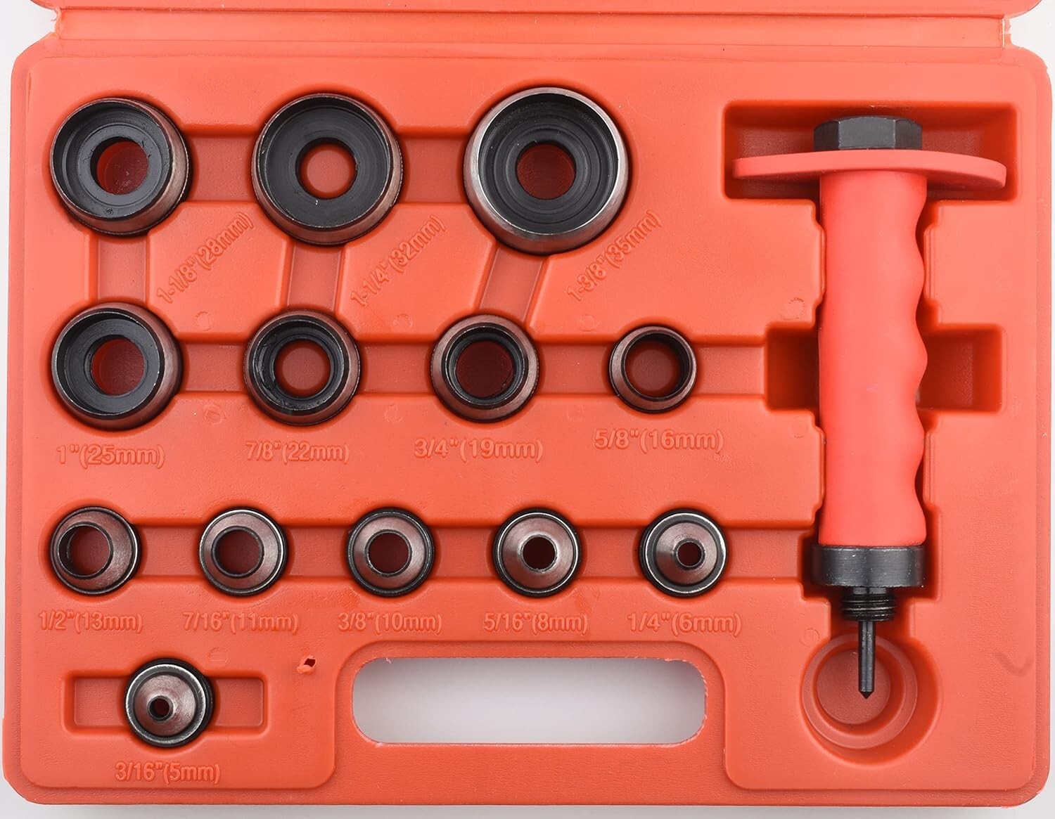 14-Piece Hollow Hole Punch Set – Precision Tool for Leather & Plastic Projects